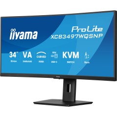 iiyama 34 Business UQHD USB-C Dock - Elevate Your Productivity with Stunning Visuals and Seamless Connectivity | XCB3497WQSNP-B1